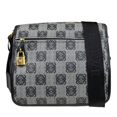 LOEWE ロエベ アナグラム ショルダーバッグ PVC グレー レディース