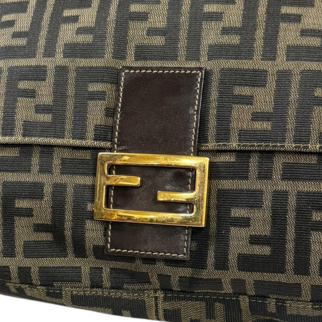 FENDI フェンディ マンマバケット ズッカ ショルダーバッグ キャンバス