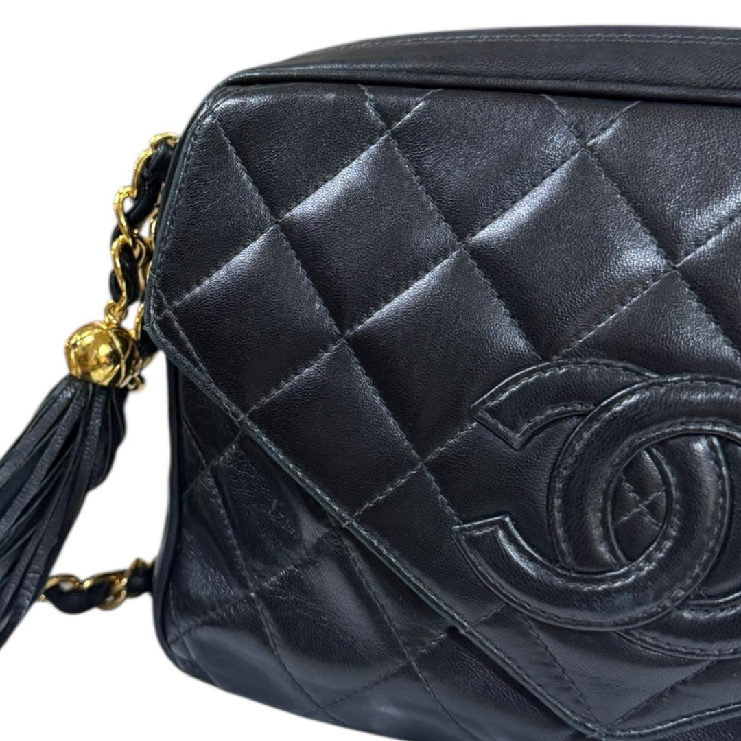 CHANEL シャネル フリンジ マトラッセ ショルダーバッグ ラムスキン