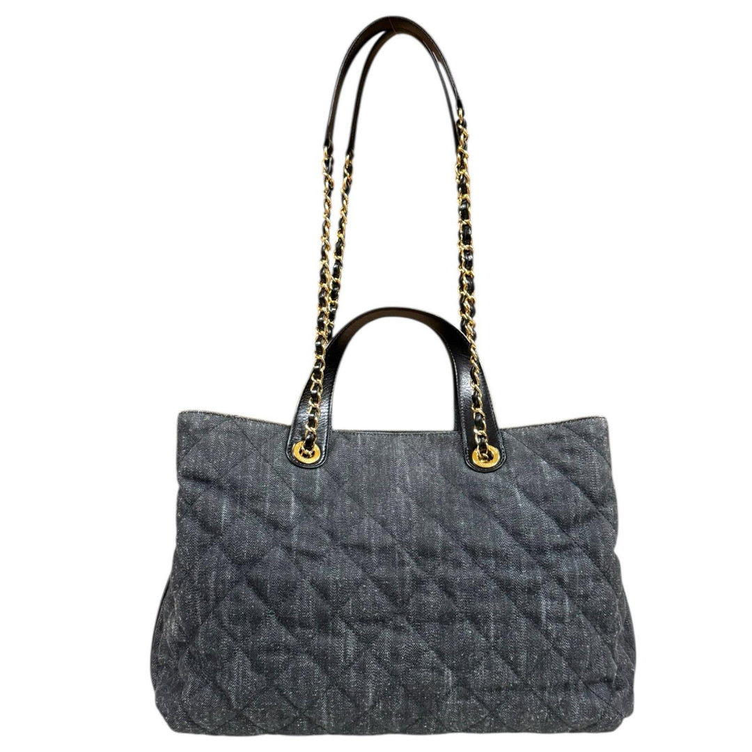 CHANEL シャネル ショルダーバッグ デニム ブラック レディース 中古