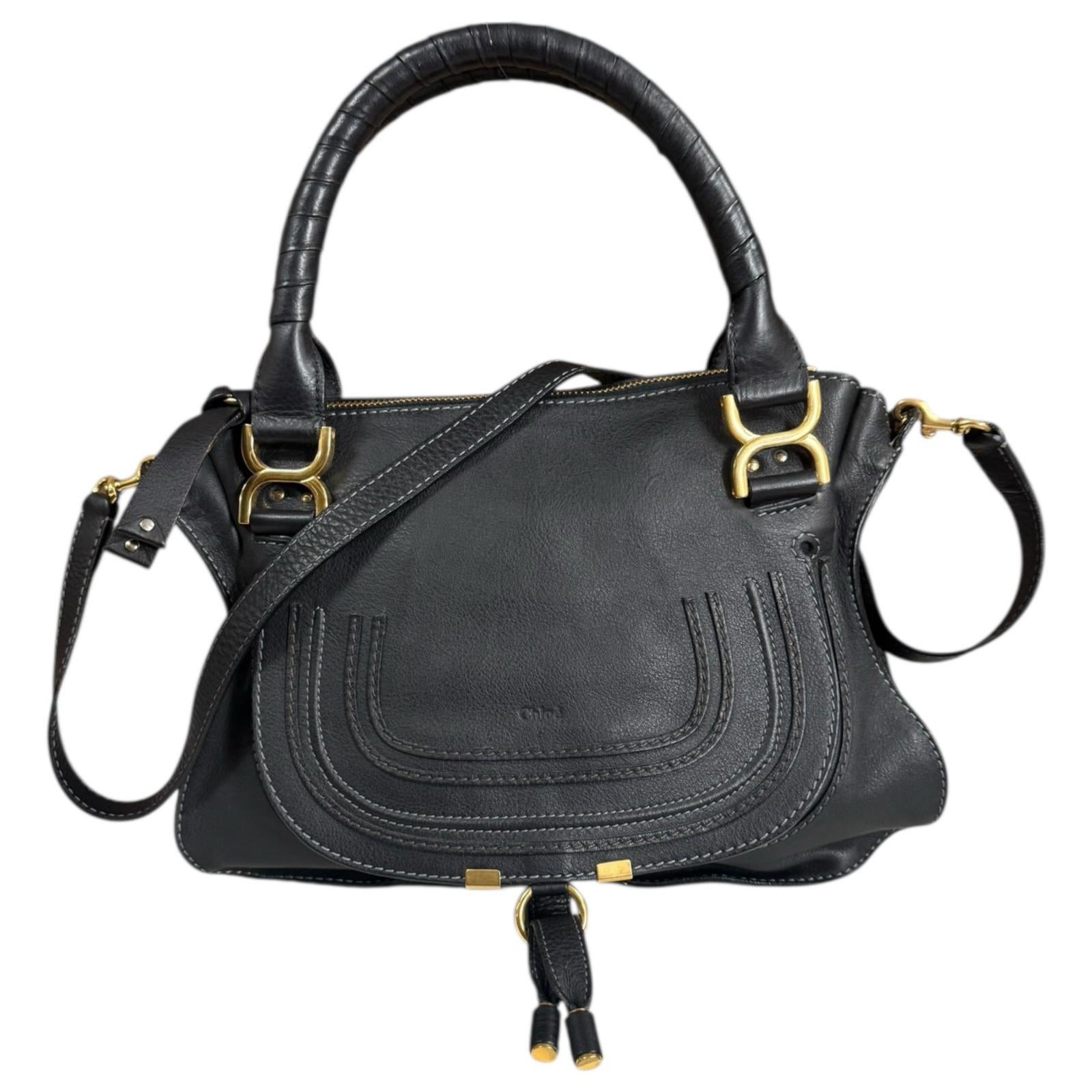 超美品　Chloe クロエ　マーシー　MARCE ショルダーバッグ　ブラック Chloe クロエ マーシー ショルダーバッグ ブラック レディース 中古