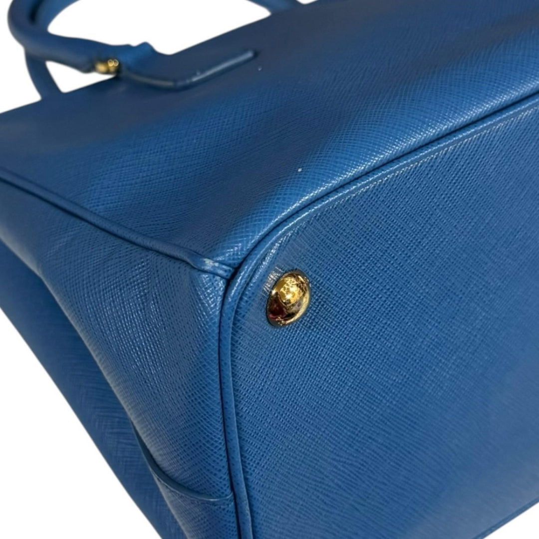 PRADA プラダ ガレリア サフィアーノ ショルダーバッグ レザー ブルー