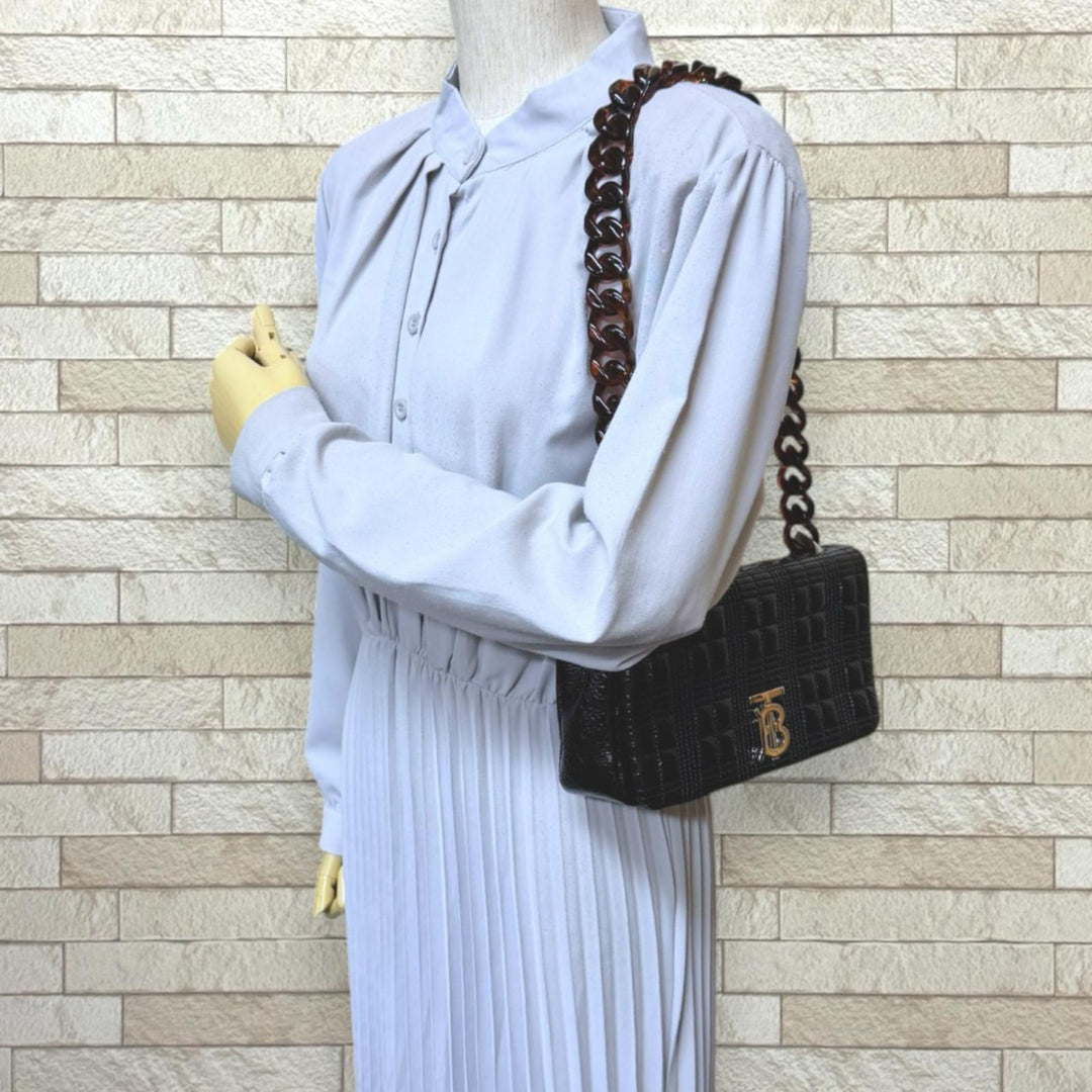 BURBERRY バーバリー ローラバッグ スモール ショルダーバッグ レザー 