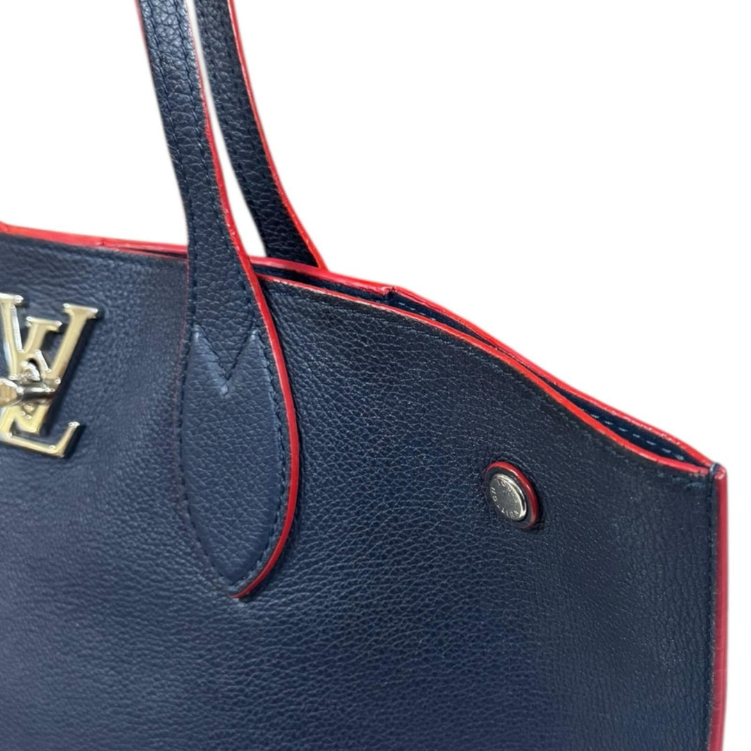 7/19限定価格】！！Louis Vuitton ネイビーレザートートバッグ 7/19