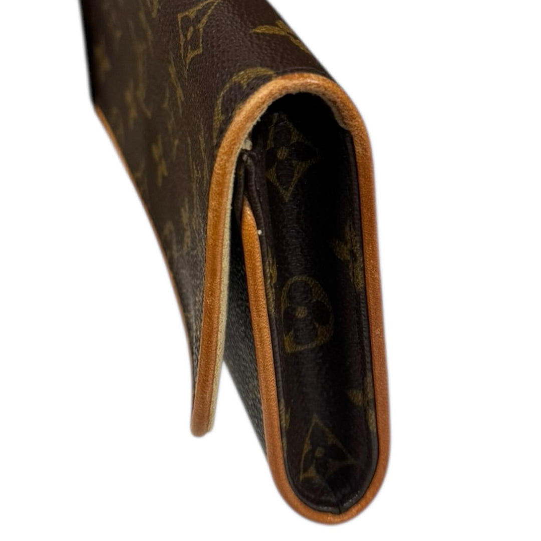 ルイヴィトン モノグラム ポシェットツインGM ショルダーバッグ ブラウン 本物 LOUIS VUITTON ルイヴィトン ポシェットツインGM モノグラム