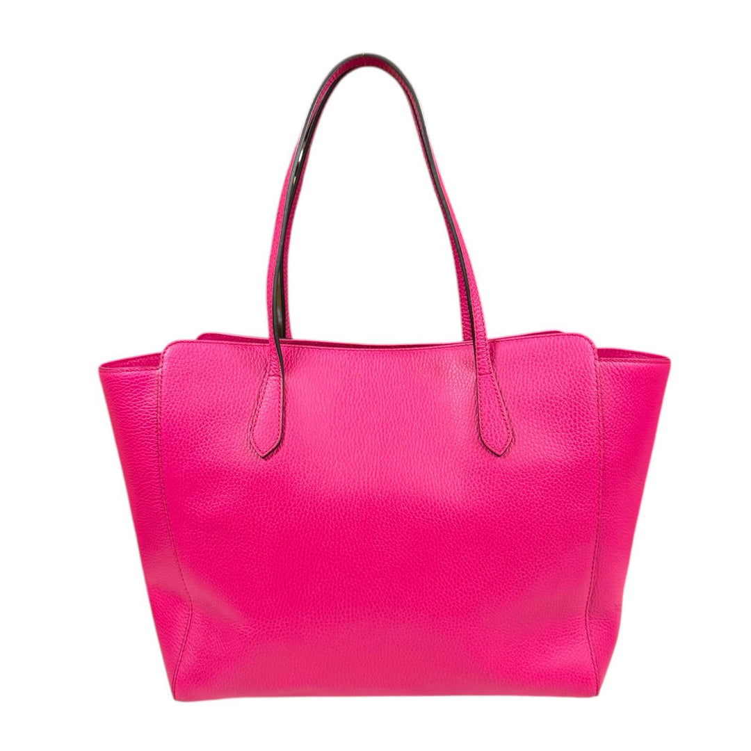 GUCCI グッチ スウィング トートバッグ レザー ピンク レディース 中古