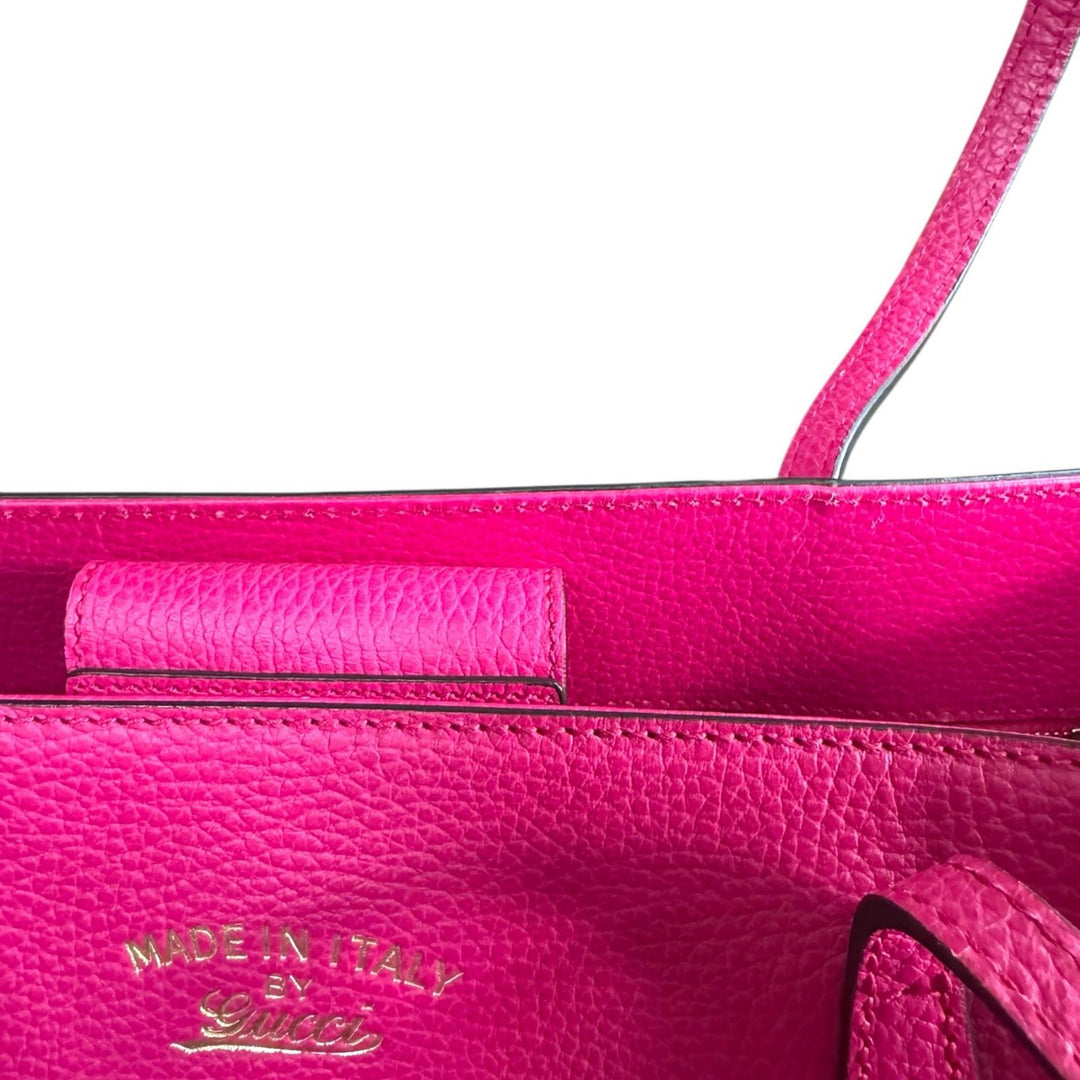 GUCCI グッチ スウィング トートバッグ レザー ピンク レディース 中古