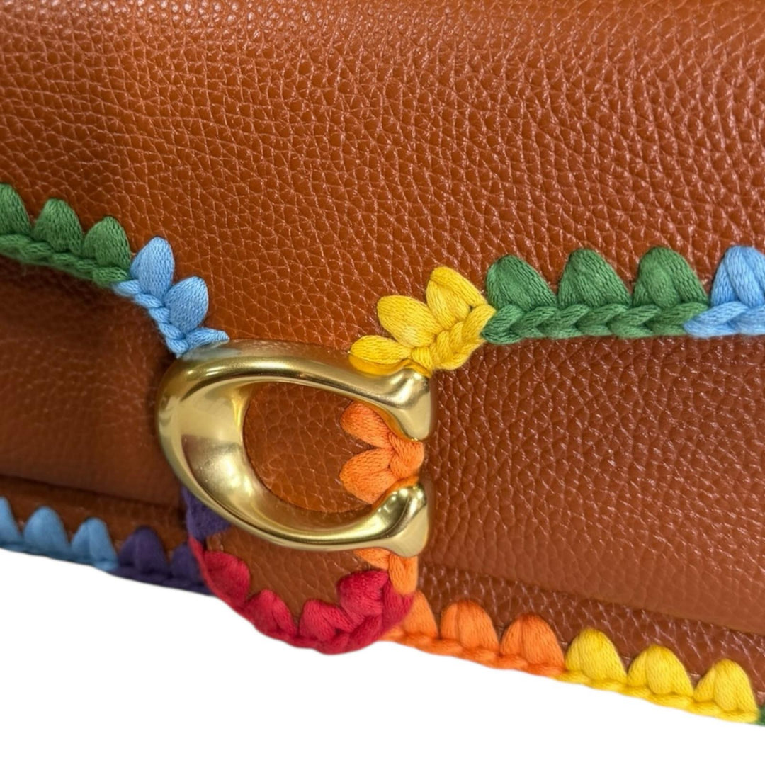 COACH コーチ レインボー タビー ショルダーバッグ レザー ブラウン