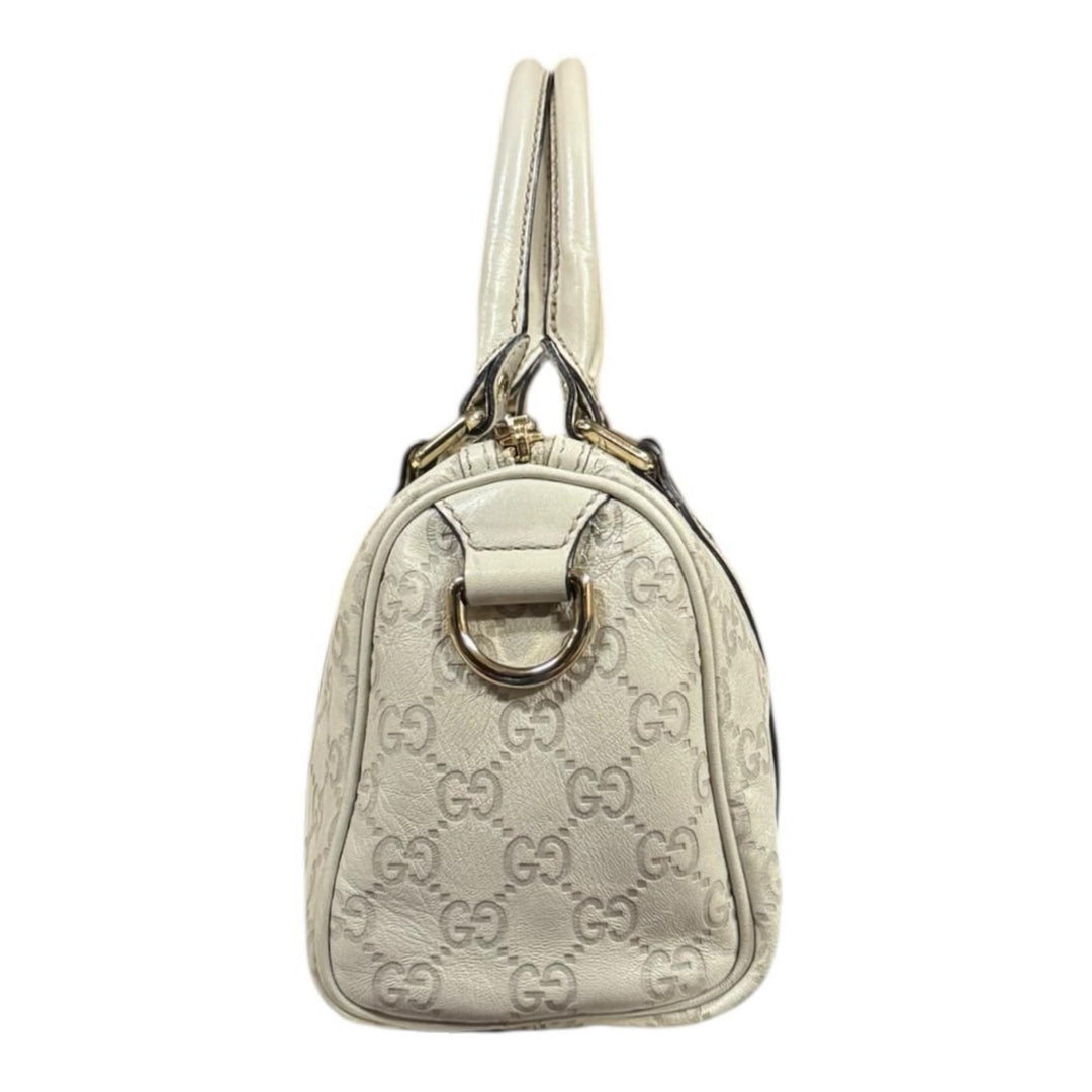 GUCCI グッチ ミニボストンバッグ グッチシマ ハンドバッグ レザー