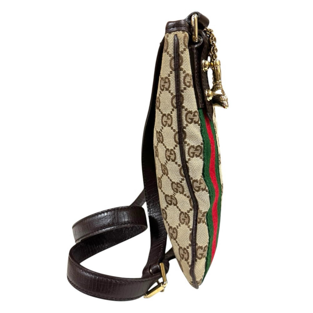 GUCCI グッチ シェリー ショルダーバッグ GGキャンバス ブラウン