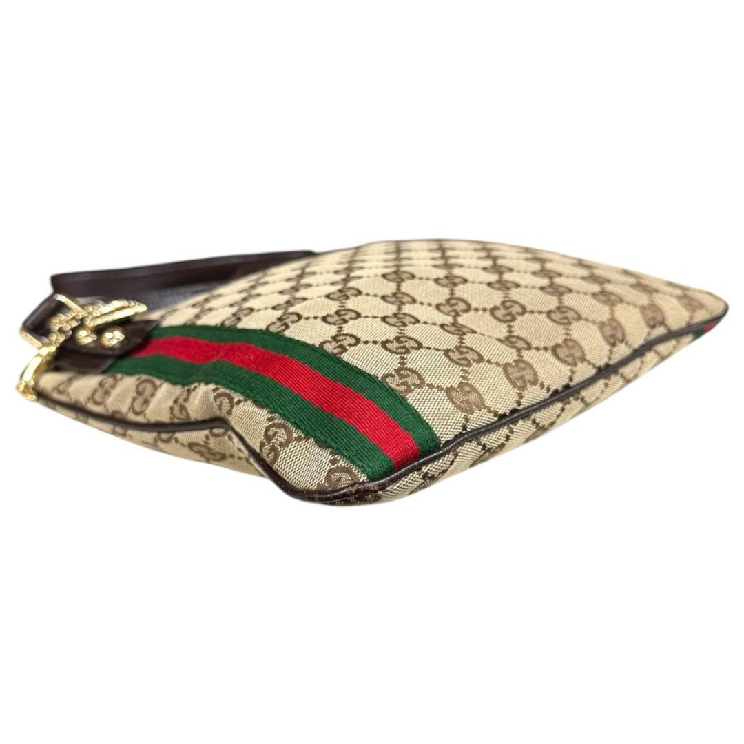 GUCCI グッチ シェリー ショルダーバッグ GGキャンバス ブラウン