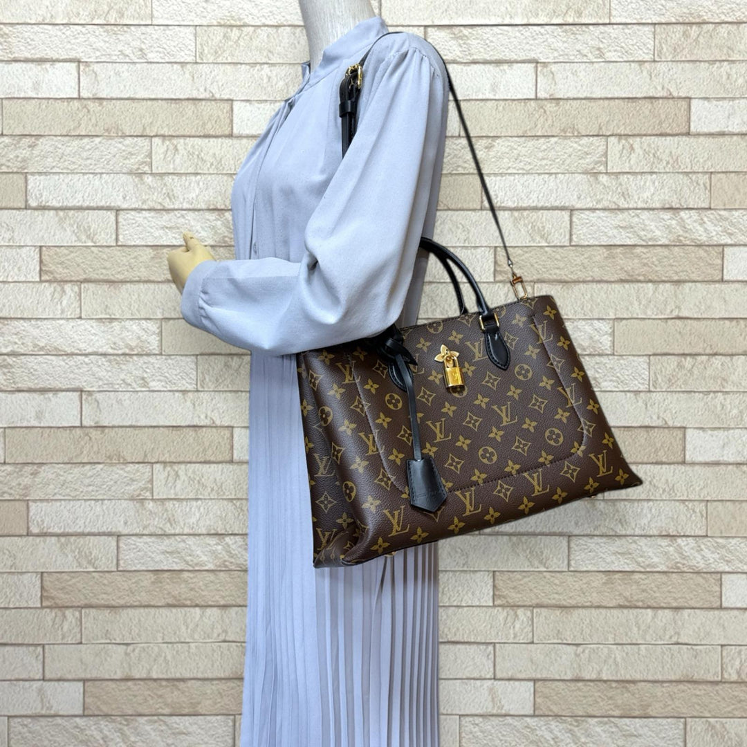 LOUIS VUITTON ルイヴィトン フラワートート モノグラム ショルダー 