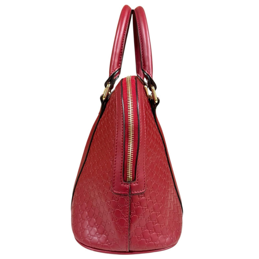 GUCCI マイクログッチシマ ショルダーバッグ　赤【即購入可能】 GUCCI グッチ マイクログッチシマ ショルダーバッグ レザー レッド