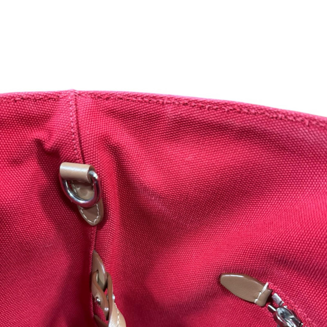 プラダ カナパ ファブリック ショルダーバッグ キャンバス 1BG163 レッド レディース PRADA  中古 PRADA プラダ カナパ ファブリック ショルダーバッグ キャンバス