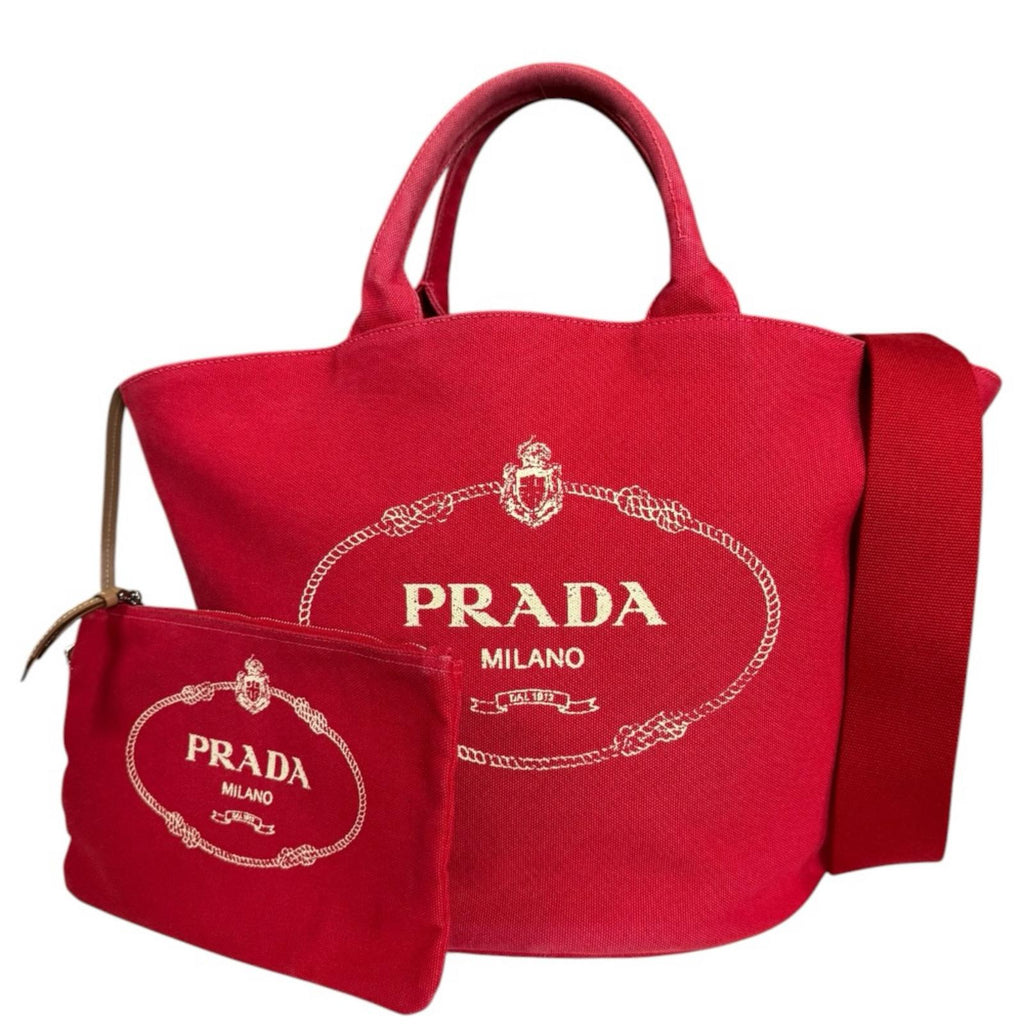 PRADA プラダ カナパ ファブリック ショルダーバッグ キャンバス