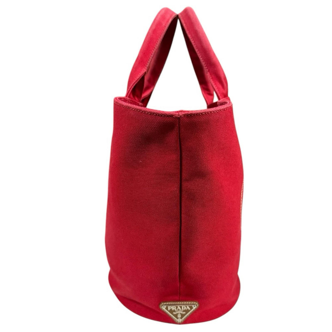 プラダ カナパ ファブリック ショルダーバッグ キャンバス 1BG163 レッド レディース PRADA  中古 PRADA プラダ カナパ ファブリック ショルダーバッグ キャンバス
