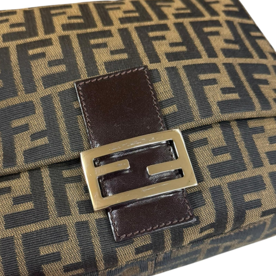FENDI フェンディ マンマバケット ズッカ ショルダーバッグ キャンバス