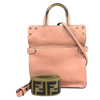 FENDI フェンディ フリップ スモール ショルダーバッグ レザー ピンク