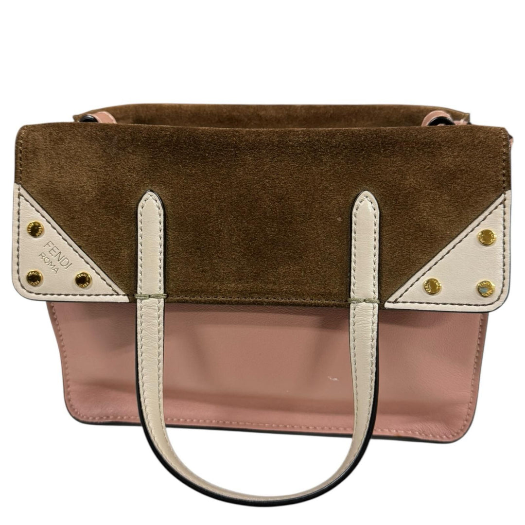 FENDI フェンディ フリップ スモール ショルダーバッグ レザー ピンク
