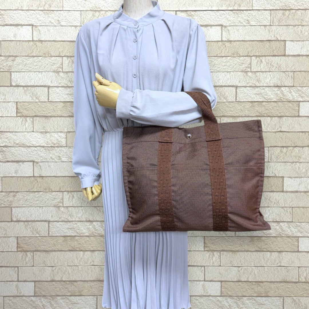 HERMES エルメス トートMM エールライン トートバッグ キャンバス