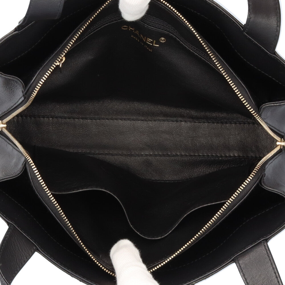 CHANEL シャネル マトラッセ ココマーク トートバッグ レザー ブラック