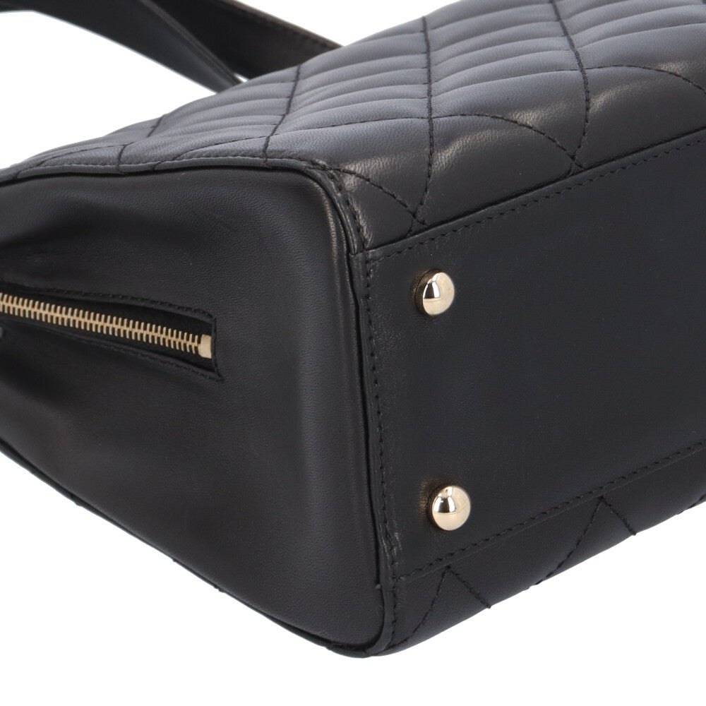 CHANEL シャネル マトラッセ ココマーク トートバッグ レザー ブラック