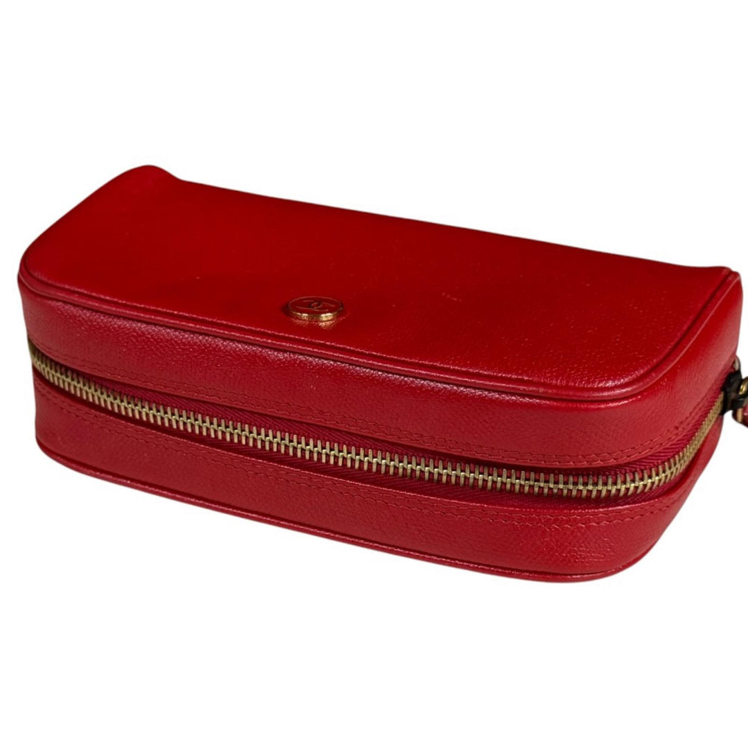 CHANEL シャネル ココボタン ポーチ レザー レディース 中古 – 【公式