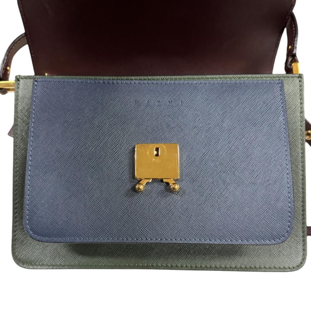 MARNI マルニ トランクバッグ ショルダーバッグ カーフ ブラウン