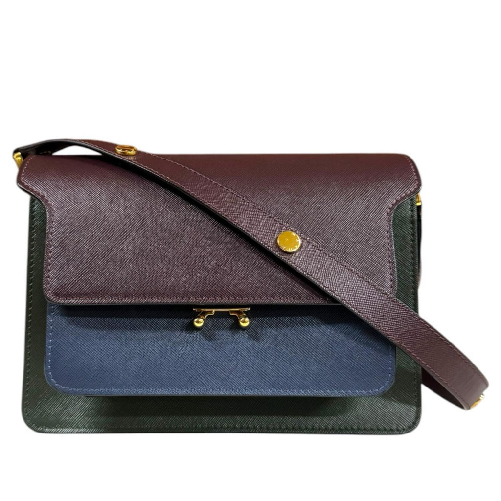MARNI マルニ トランクバッグ ショルダーバッグ カーフ ブラウン
