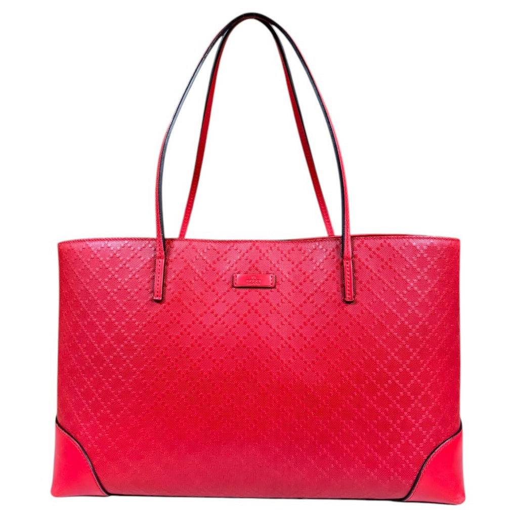 GUCCI グッチ ディアマンテ トートバッグ レザー レッド レディース