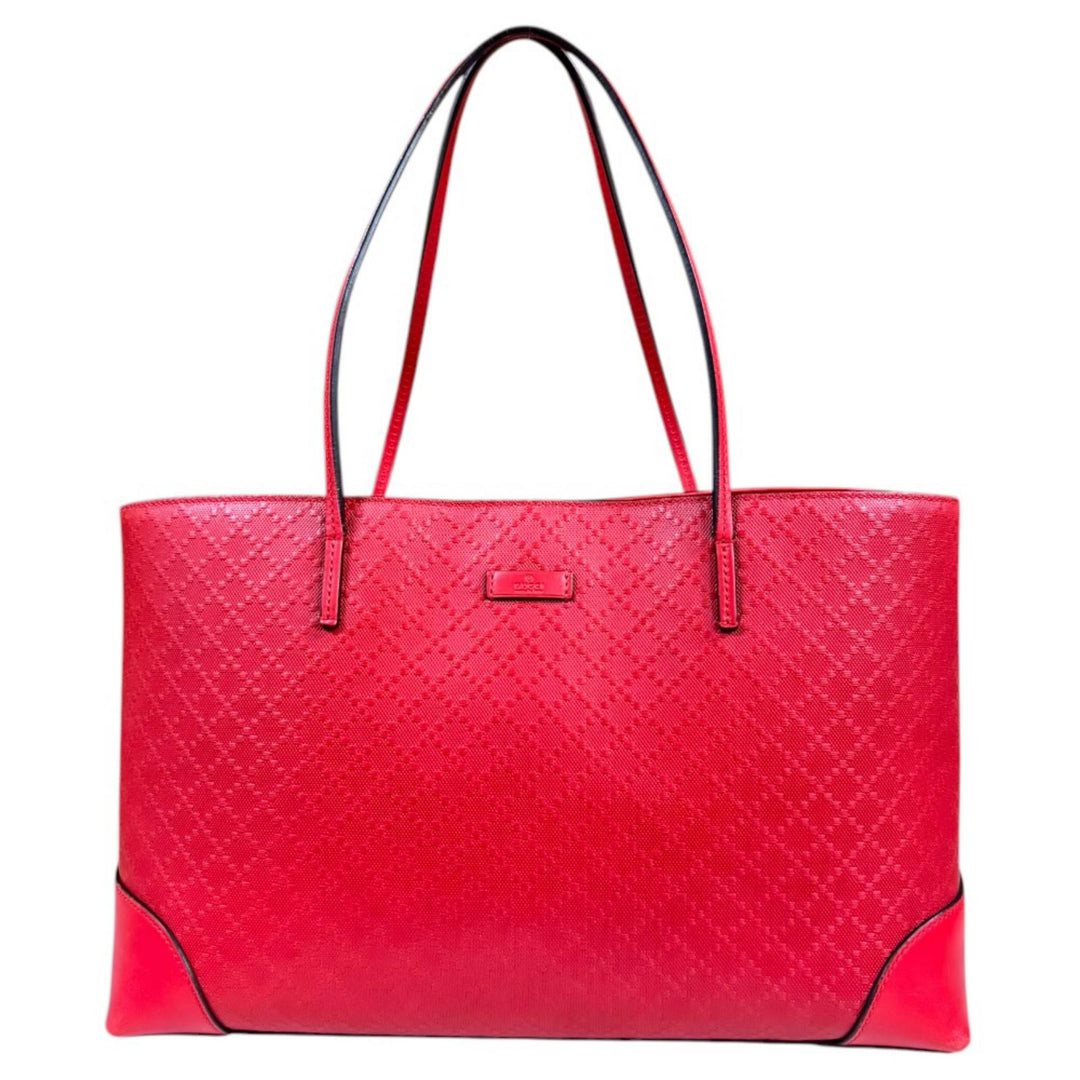 GUCCI グッチ ディアマンテ トートバッグ レザー レッド レディース