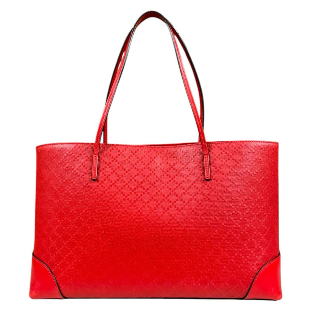 GUCCI グッチ ディアマンテ トートバッグ レザー レッド レディース