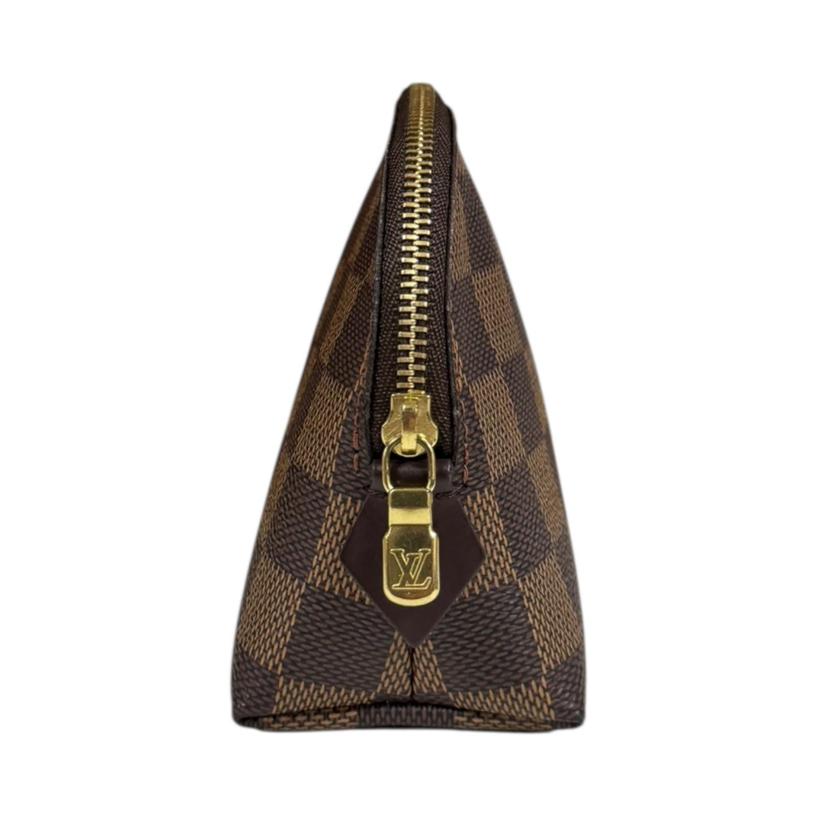 本物ルイヴィトン ダミエ ポシェットコスメティック ルイヴィトンポシェット コスメティック 14137 ブラウン