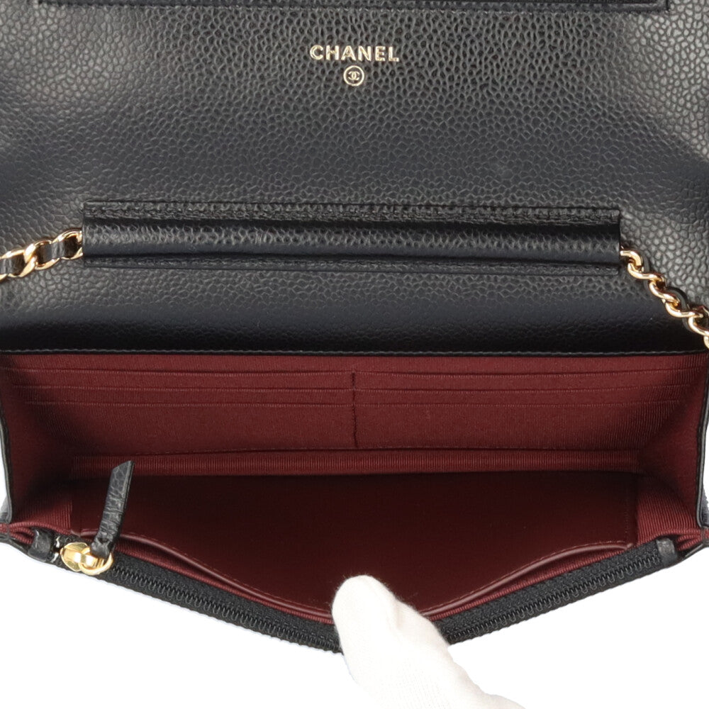 シャネル CHANEL マトラッセ ショルダーバッグ バッグ キャビアスキン(グレインドカーフ) レディース ブラック系 【中古】 CHANEL（シャネル） ミニ マトラッセ チェーン ショルダーバッグ