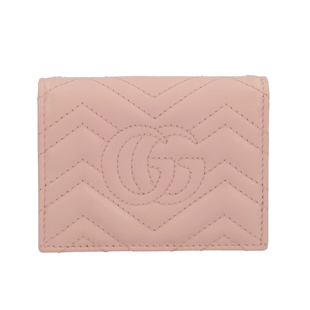 GUCCI グッチ GGマーモント ダブルG 二つ折り財布 レザー レディース