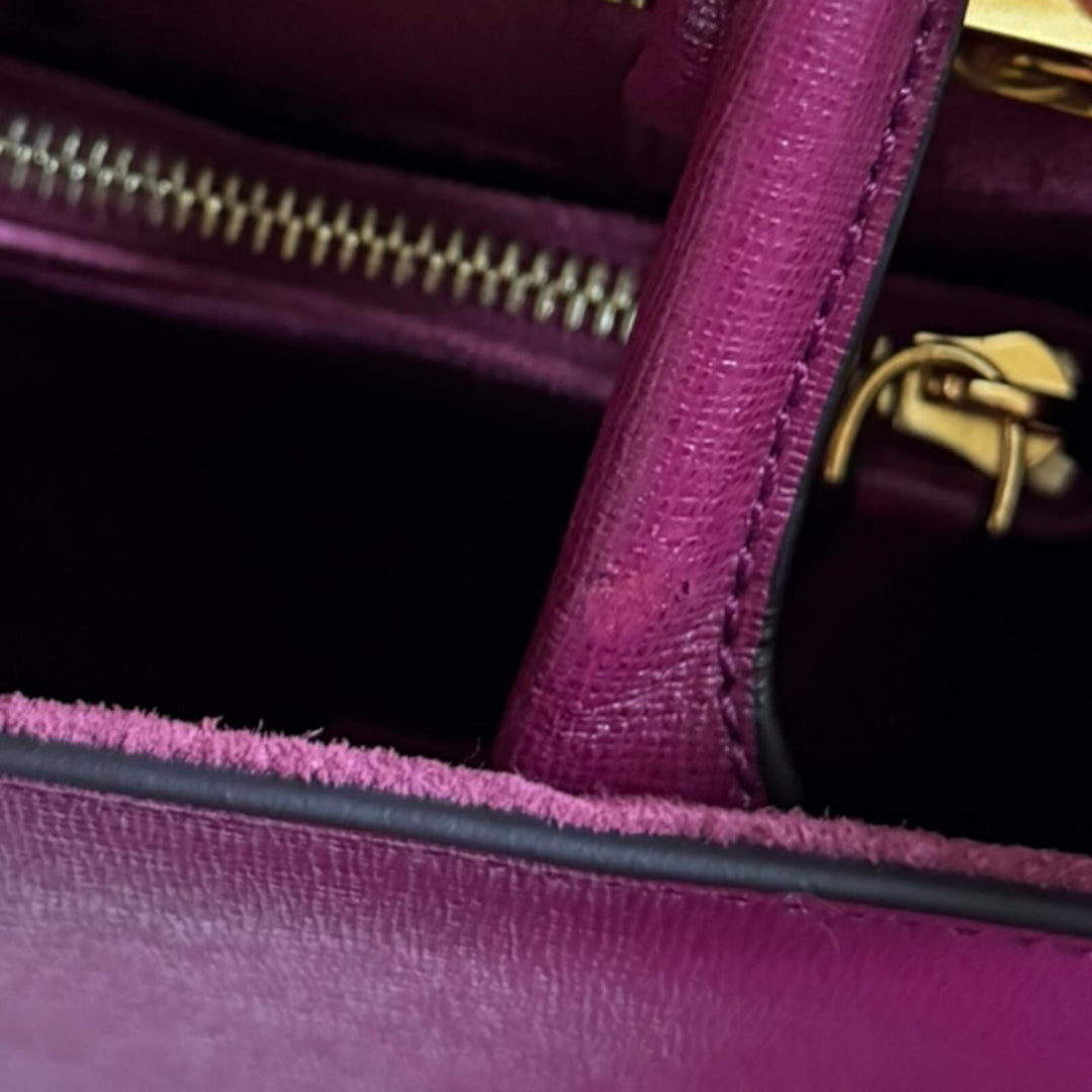 FENDI フェンディ トゥージュール ショルダーバッグ レザー パープル