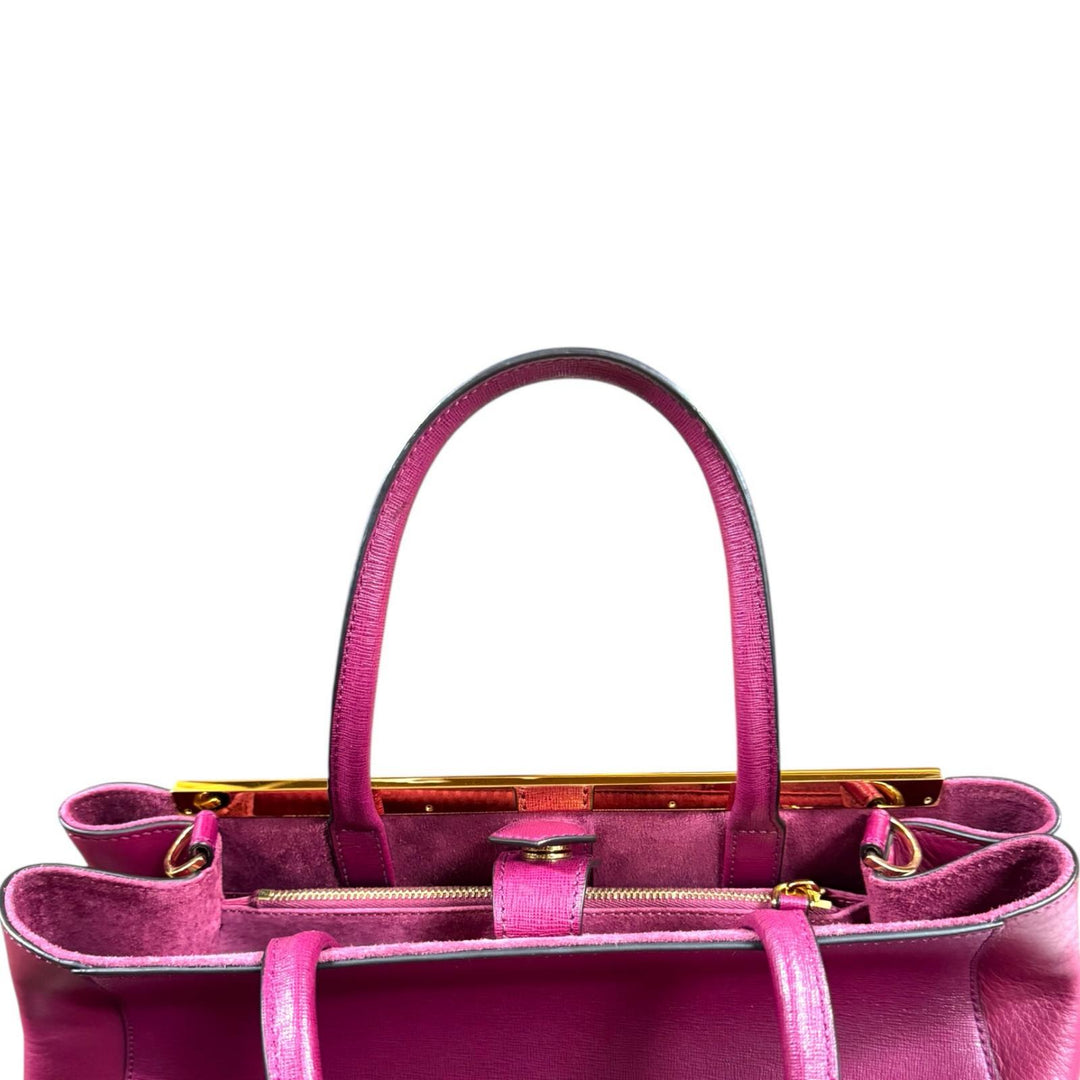 FENDI フェンディ トゥージュール ショルダーバッグ レザー パープル 