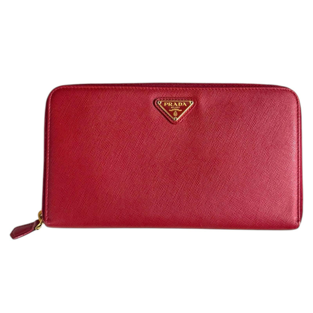PRADA サフィアーノレザー 長財布 レッド PRADA プラダ サフィアーノ 長財布 レザー ユニセックス 中古 – 【公式