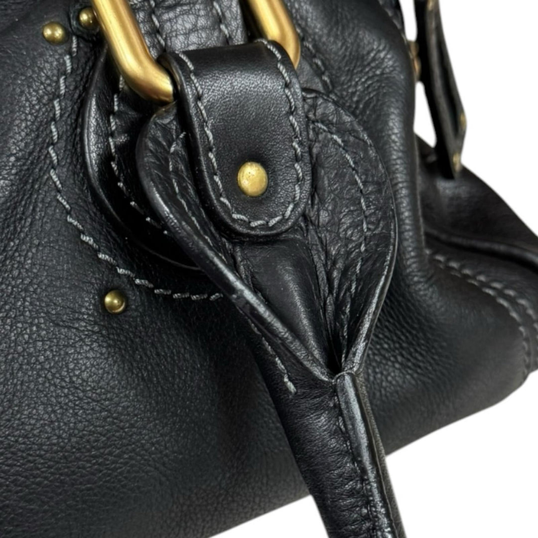 Chloe クロエ パディントン ミディアム ハンドバッグ レザー ブラック