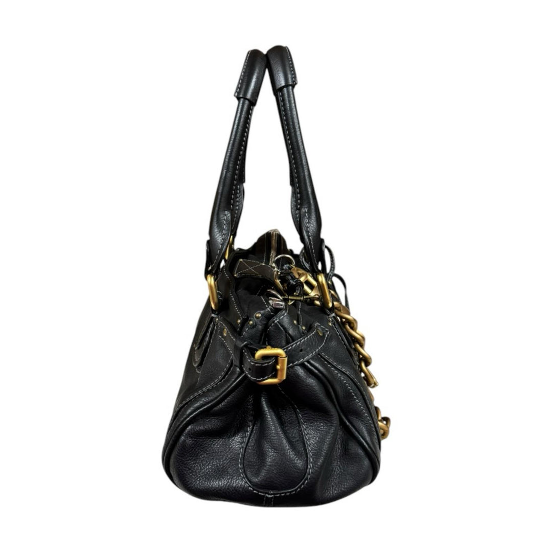 Chloe クロエ パディントン ミディアム ハンドバッグ レザー ブラック