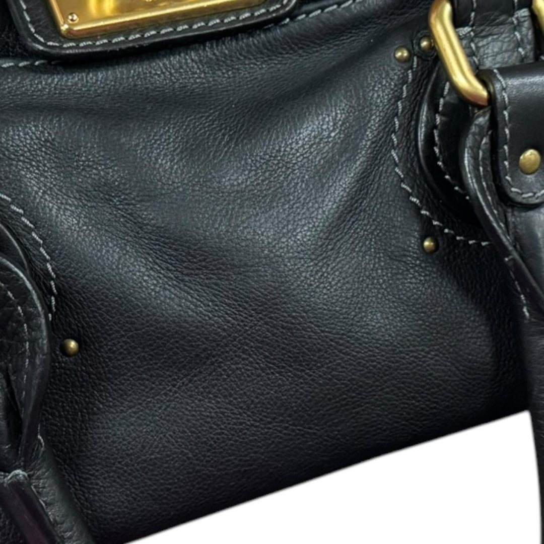 Chloe クロエ パディントン ミディアム ハンドバッグ レザー ブラック