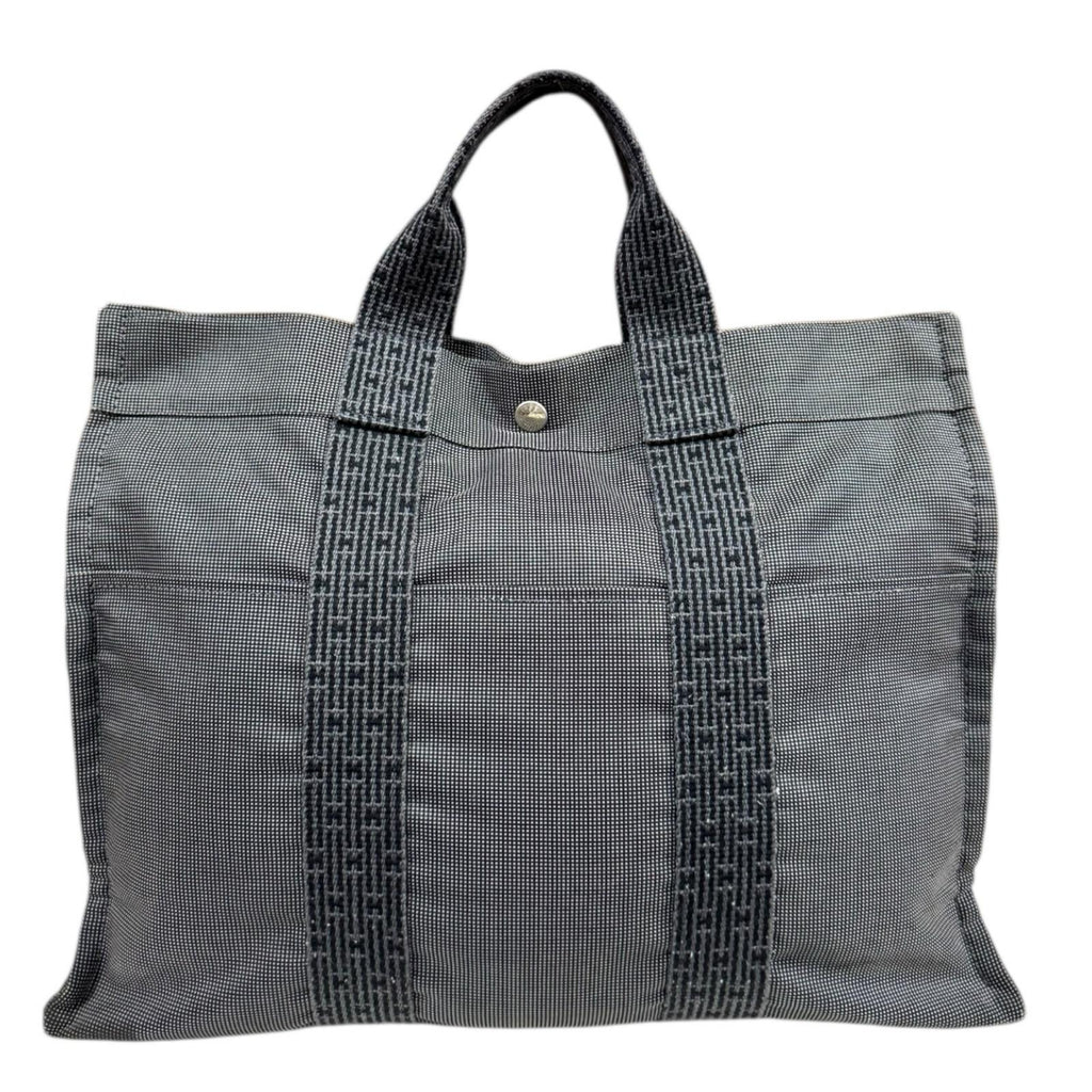 HERMES エルメス トートMM エールライン トートバッグ キャンバス