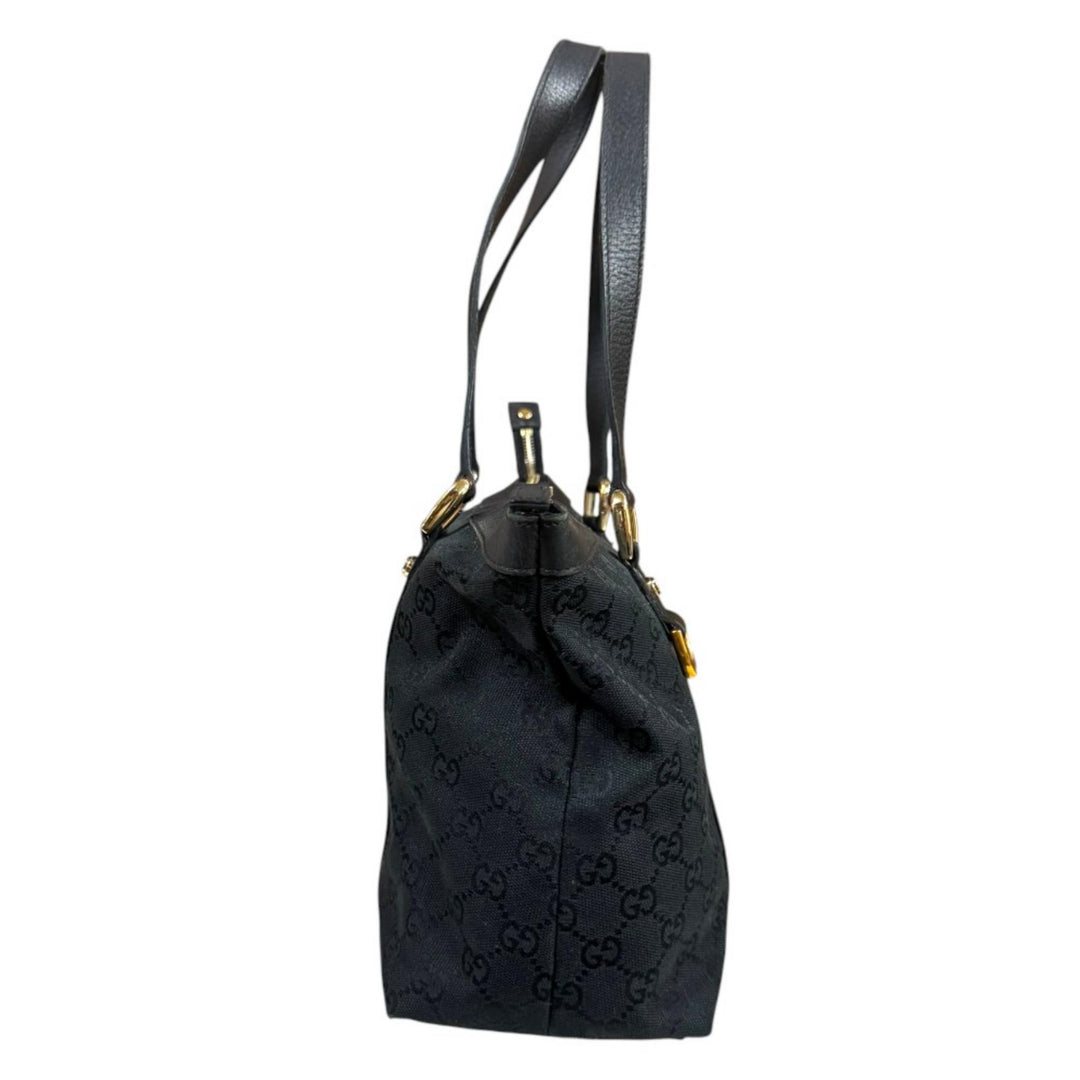 GUCCI グッチ アビー トートバッグ GGキャンバス ブラック レディース