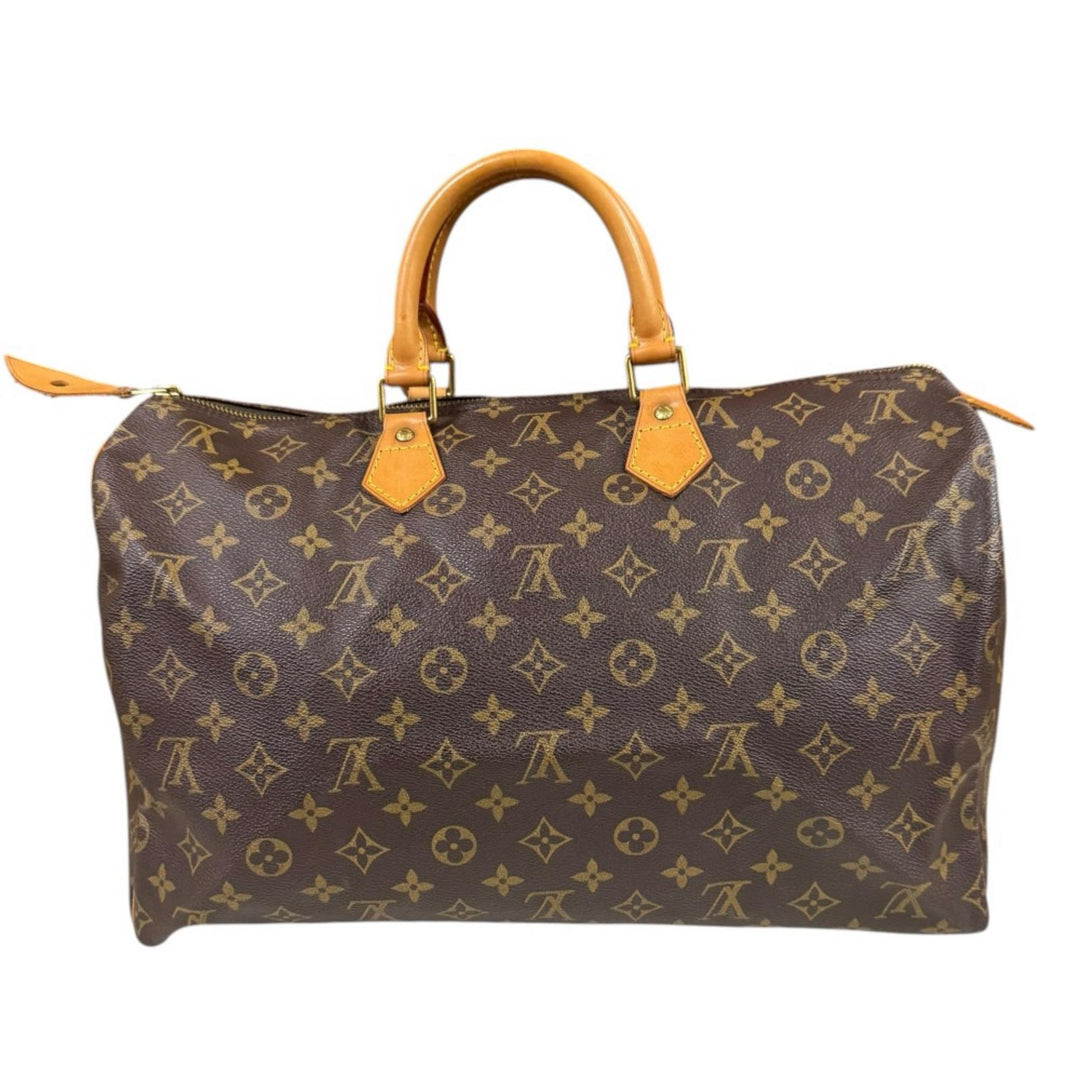ルイ・ヴィトン スピーディ40 ブラウン モノグラムキャンバス ハンドバッグ LOUIS VUITTON ルイヴィトン スピーディ40 モノグラム ハンドバッグ