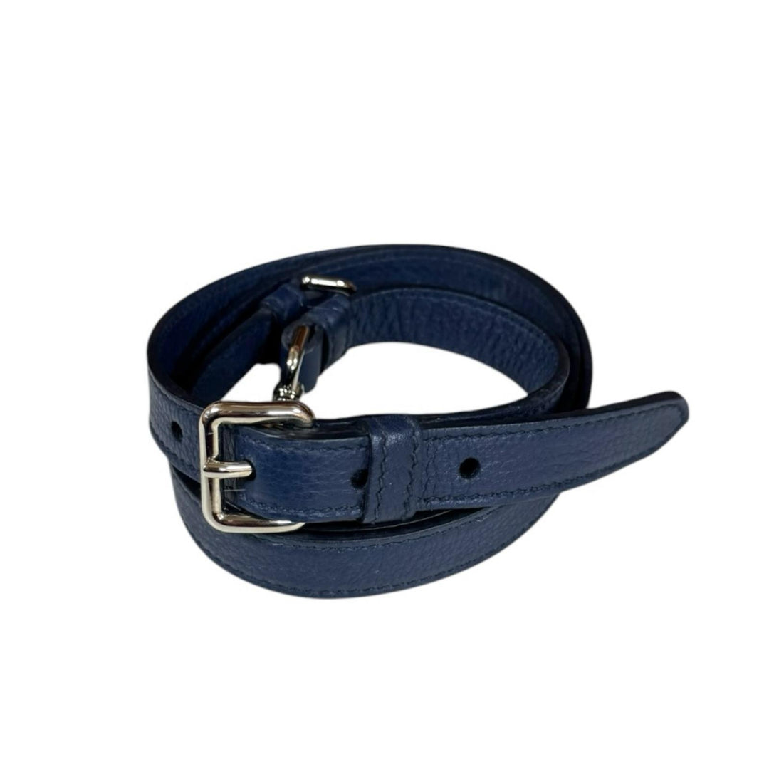 PRADA プラダ ヴィッテロダイノ ショルダーバッグ レザー ネイビー
