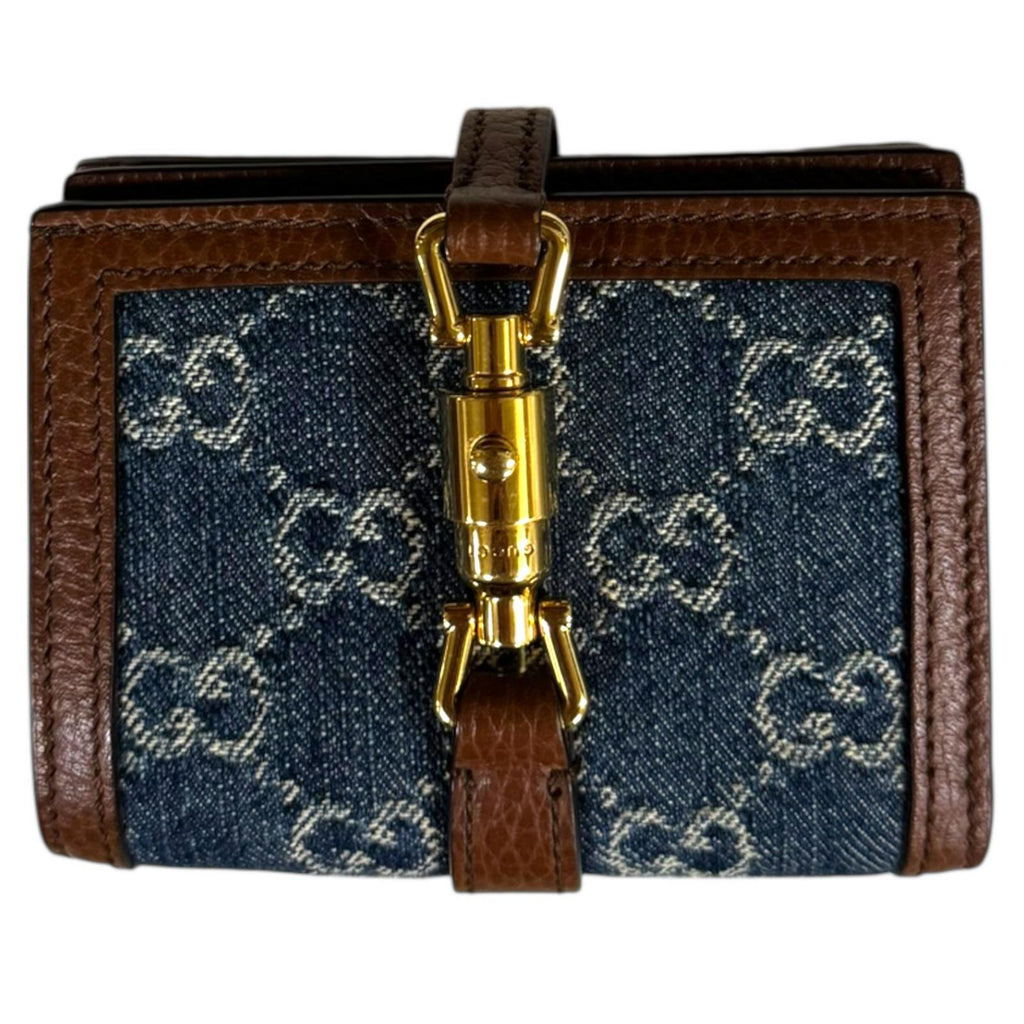 GUCCI グッチ GGデニム ジャッキー1961 二つ折り財布 デニム