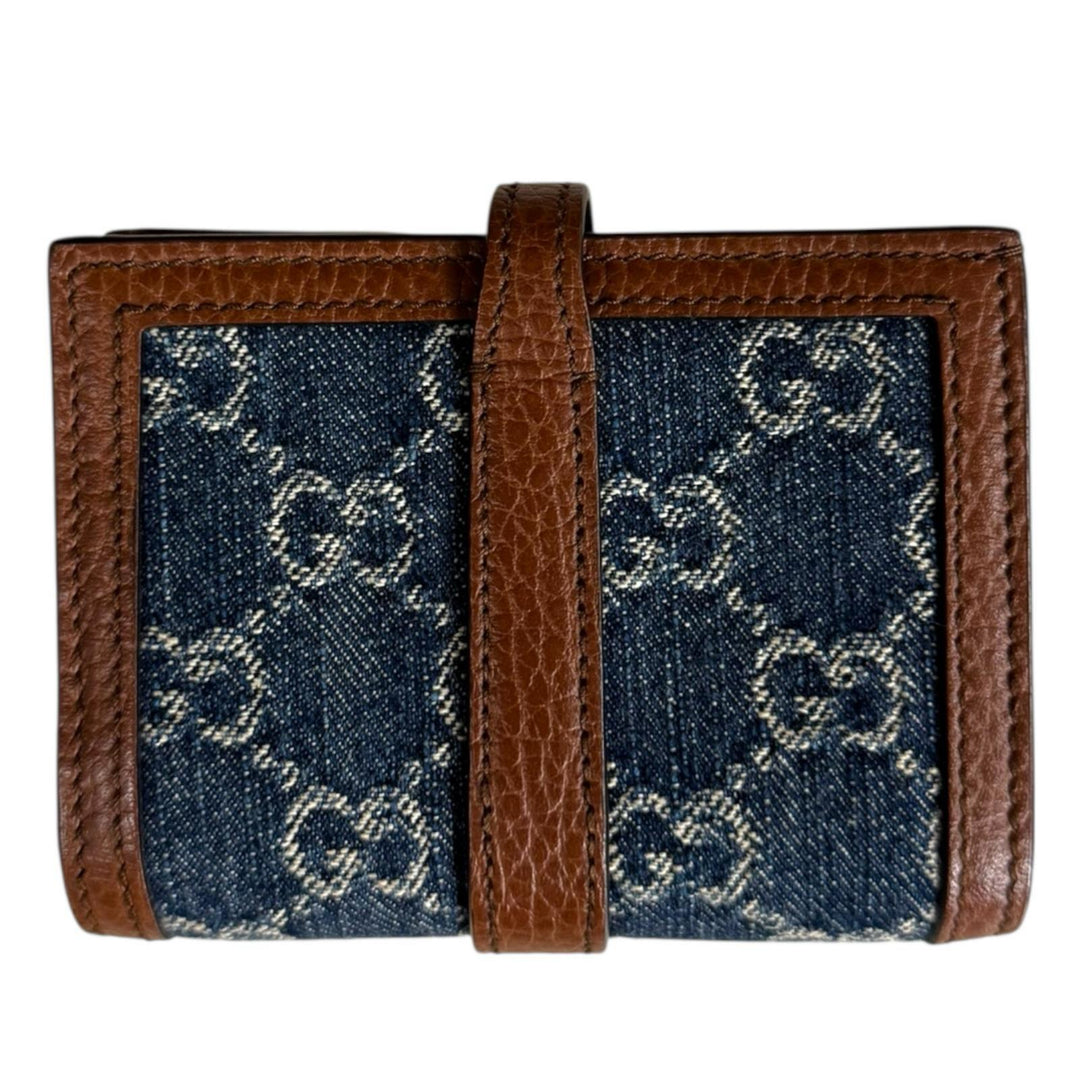 GUCCI グッチ GGデニム ジャッキー1961 二つ折り財布 デニム