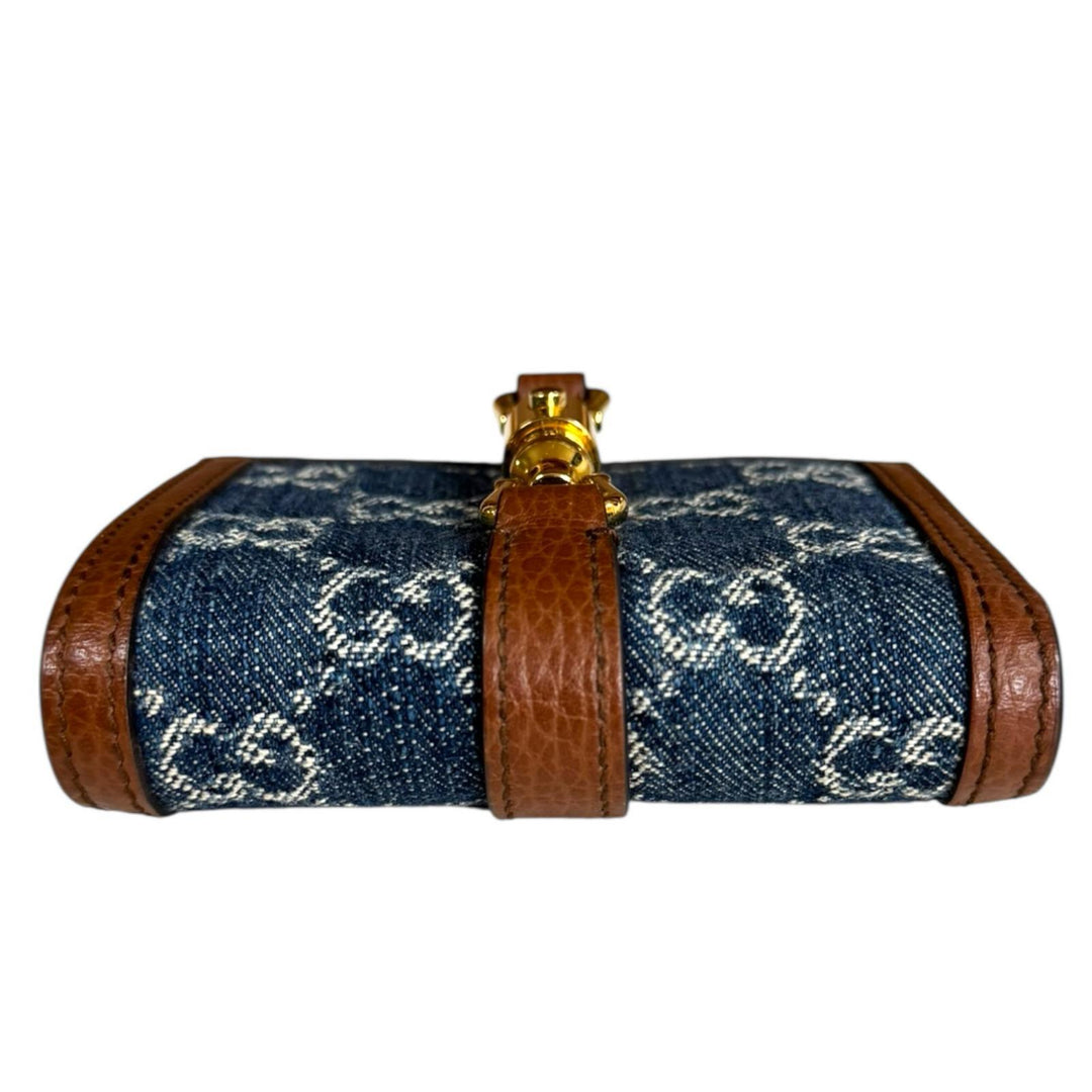 GUCCI グッチ GGデニム ジャッキー1961 二つ折り財布 デニム