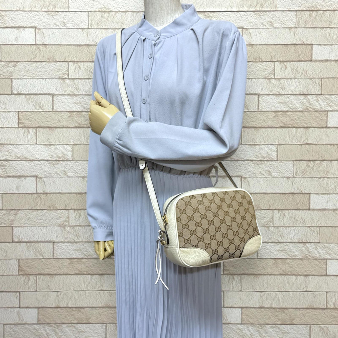 GUCCI グッチ GGキャンバス ショルダーバッグ GGキャンバス ベージュ