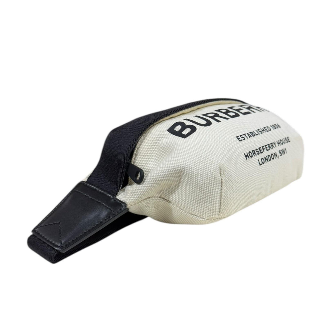 ✨極美品✨BURBERRY バーバリー　ボディバッグ　キャンバス　ウエストバッグ BURBERRY バーバリー ウエストバッグ キャンバス ホワイト ユニ